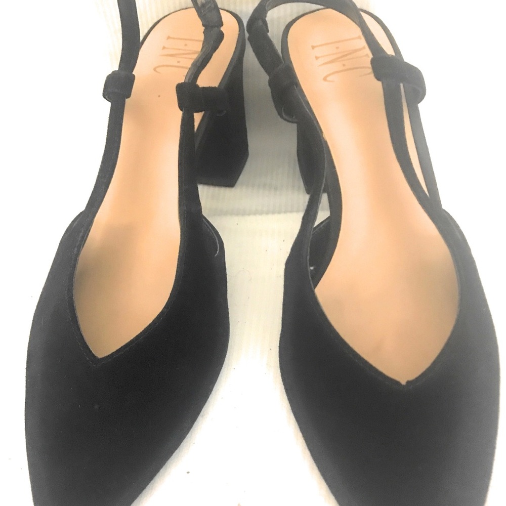 INC Elegant Black Women's Slingback Heels Size 7M
